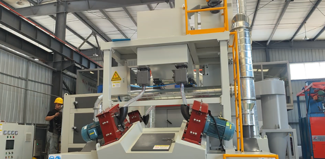 秦皇岛板材除锈强化，通过式抛丸机应用案例