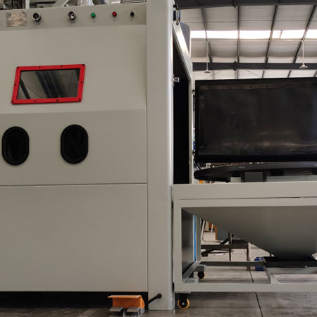 秦皇岛无尘喷砂机半自动模具喷砂机